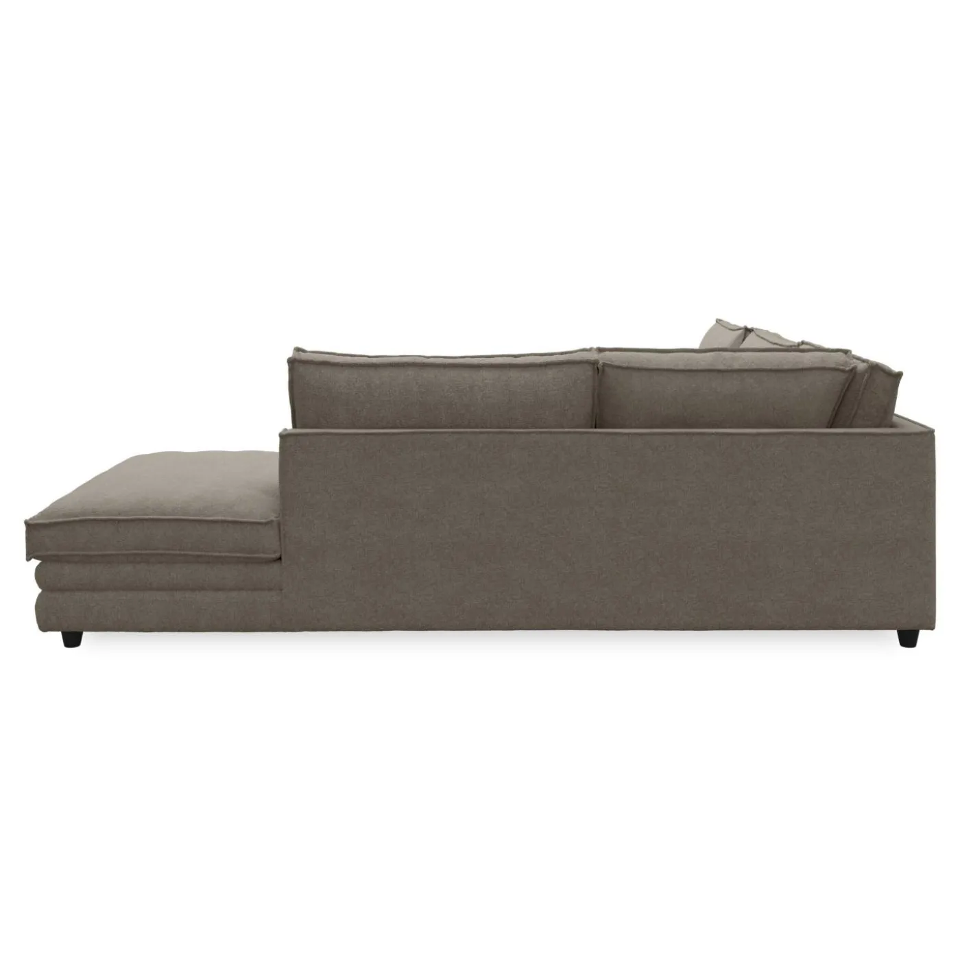 Agir högervänd hörnsoffa med puffavslutning