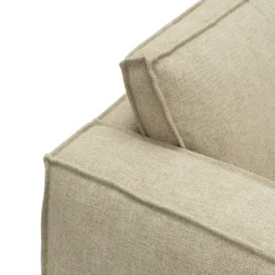 Agir högervänd hörnsoffa med puffavslutning