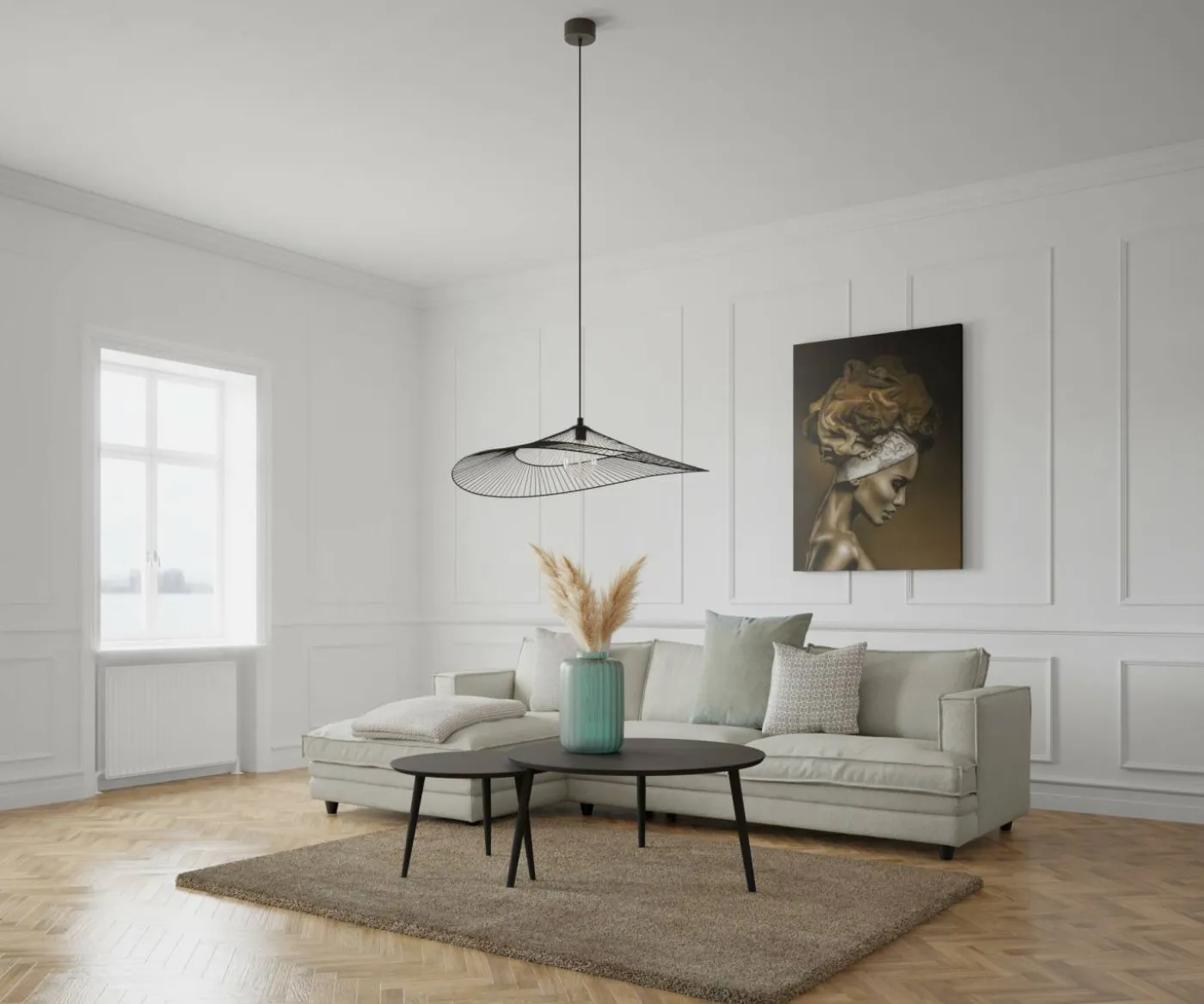 Agir vänstervänd soffa med schäslong