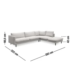 Bjorn högervänd soffa med divan
