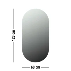 Gila oval 60 x 120 x 1,3 cm spegel