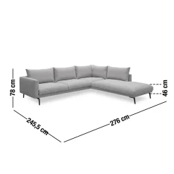 Hallsberg högervänd soffa med divan