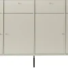 Mistral Classic Beige skänk med 4 dörrar, 4 lådor + svarta ben