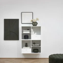 Mistral classic Bokhylla med 2 moduler och 2 lådor vit