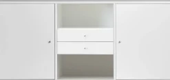 Mistral Classic Skänk med 2 luckor + 2 lådor vit