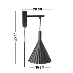Nyra Vägglampa 20 x 34,9 x 15,9 cm