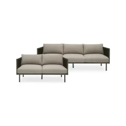 Oblic lounge Loungeset med trädgårdsmöbler