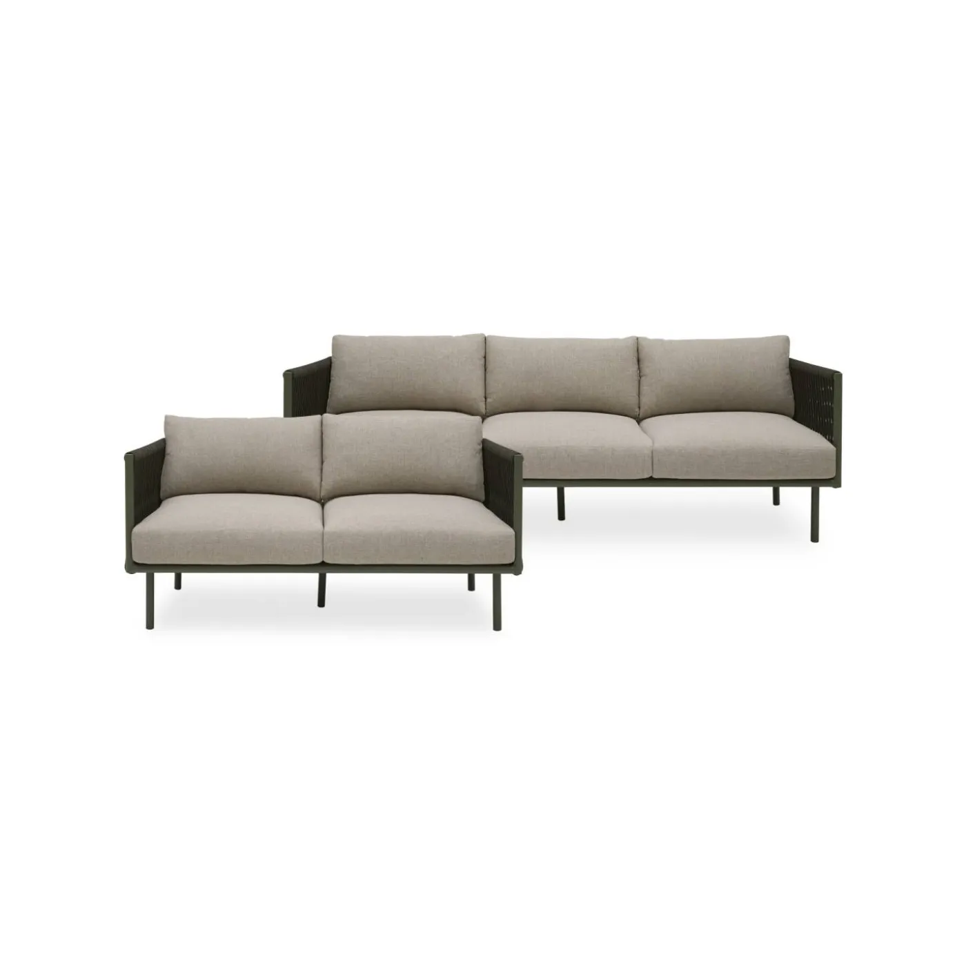 Oblic lounge Loungeset med trädgårdsmöbler