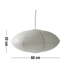 Riisi oval Lampskärm 27 x 60 cm